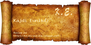 Kajdi Euniké névjegykártya